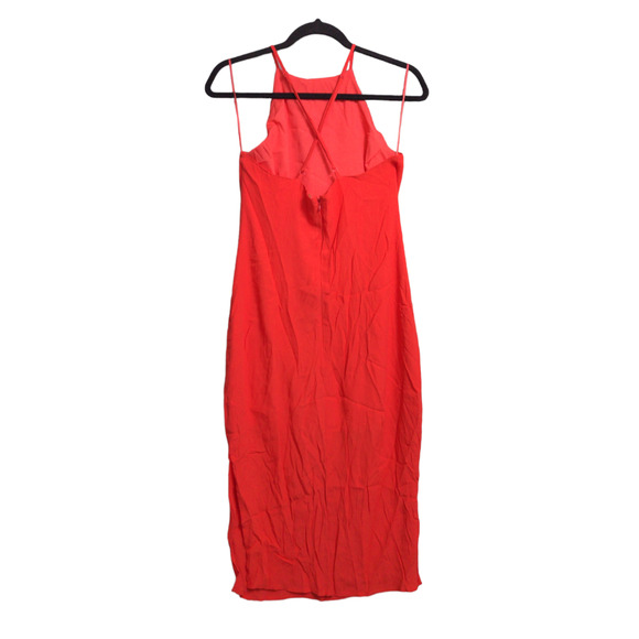 Yumi Kim Afternoon Tea Dress Gramercy Project Red Slit Adjustable Cross L New - Picture 5 of 14